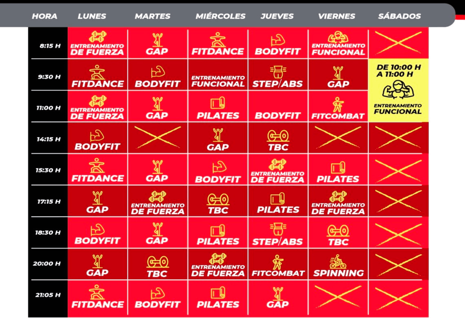 coliseum-schedule cronograma de actividades